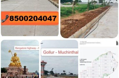 Open plots for sale In Clubhouse & Swimming pool @GOLLUR, Near Shamshabad - Bangalore Highway - 8500204047