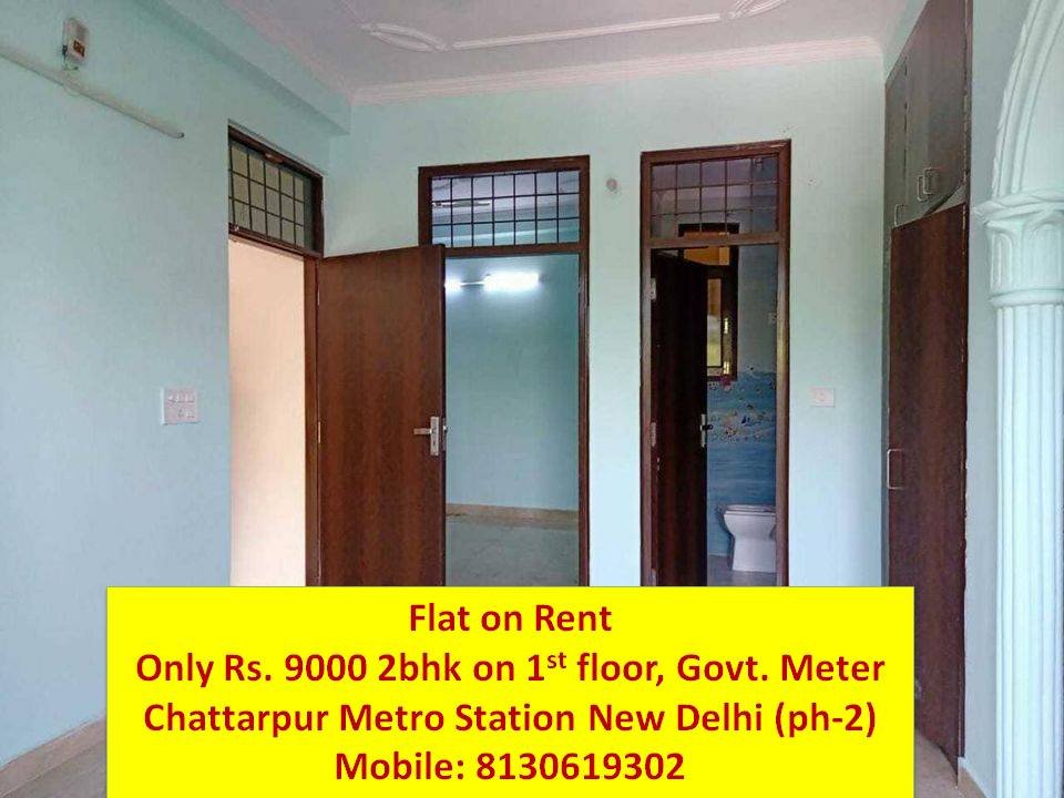 owner flat for rent in chhatarpur new delhi near to metro station