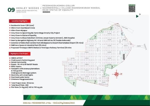 Open plots for sale In Clubhouse & Swimming pool @GOLLUR, Near Shamshabad - Bangalore Highway - 8500204047