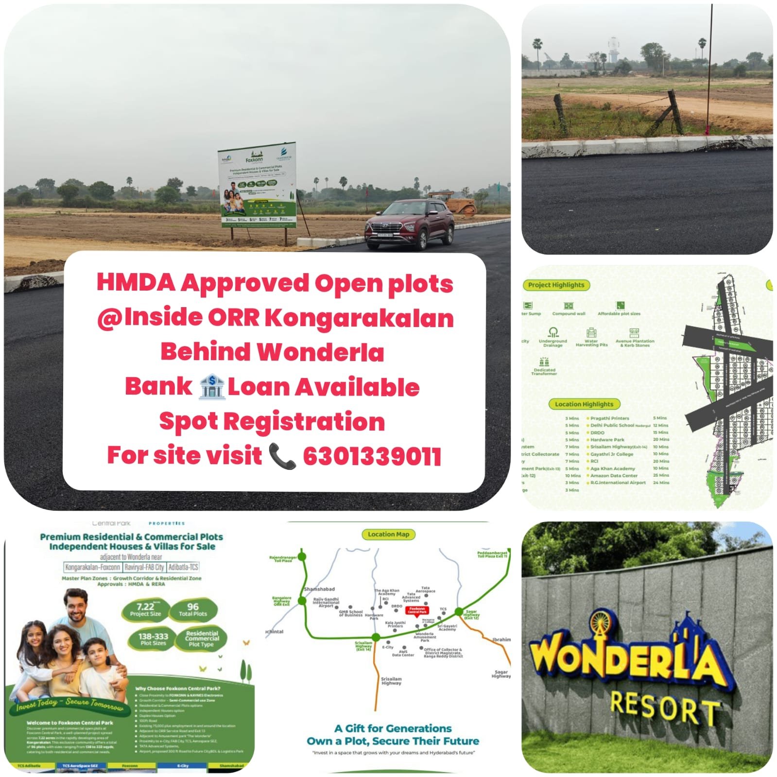 Tukkuguda- kongarakalan hmda approved plots for sale near ORR